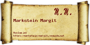 Markstein Margit névjegykártya
