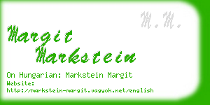 margit markstein business card